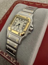 Cartier Santos Galbee Ladies Watch - 18ct Gold Two Tone Quartz - 24mm - 1567