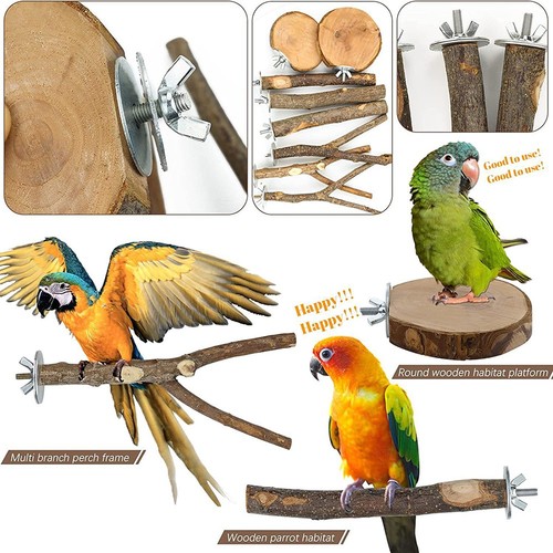8pcs bird cage branch - uk, wood
