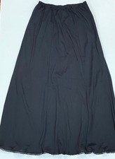 Vtg Long Petticoat Slip Black