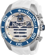 Invicta Star Wars R2-D2 Men's 50mm Limited Edition White Chronograph Watch 35084