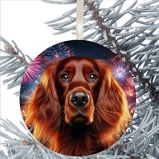Red Setter Dog Hanging Bauble