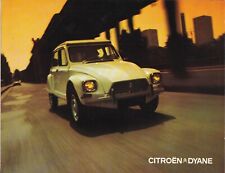 CITROEN DYANE BROCHURE, PRINTED IN FRANCE, ANG. D. 9-71, ENGLISH TEXT. 