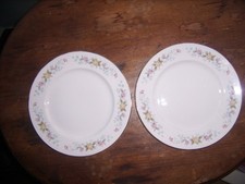 Mayfair Bone China Alpine Flowers Design 8 inch (21 cm) Salad/Desert Plate X 2.