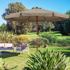 3.3m Wooden Parasol UV