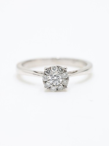 Diamond halo gold - diamond, 9ct