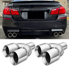 Exhaust Dual Tip 2.5" In 3.5" Out 9.5" Double Wall For 5 Series F10 F11 E60 E61