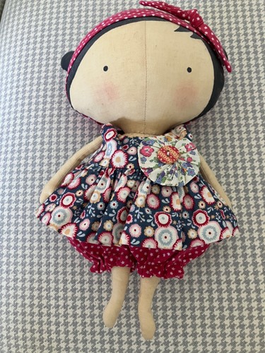 Hand made rag doll - made, with