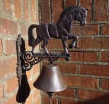 Cast Iron Doorbell Wall Mounted Welcome  Horse Bell Garden Decor