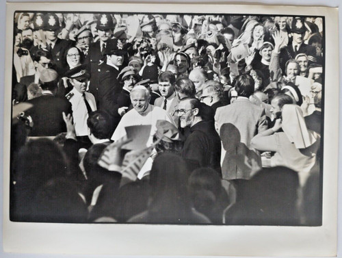 Vintage press photo pope - press,