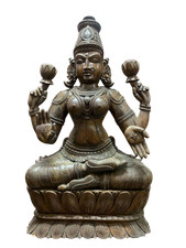 Large Wooden Statue Lakshmi