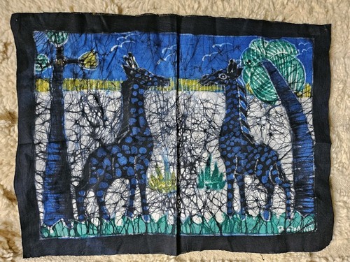 African batik wall art - wall, signed