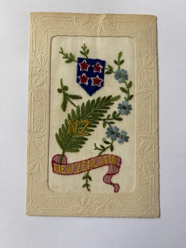 Ww1 silk postcard - silk, postcard,