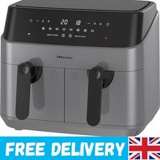 Health-Conscious Dual Air Fryer 9L with Programmable Timer - Easy Clean Interior