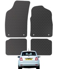 Carsio Tailored Rubber Car Floor Mats For Fiat 500 Hybrid 2020+ Onwards