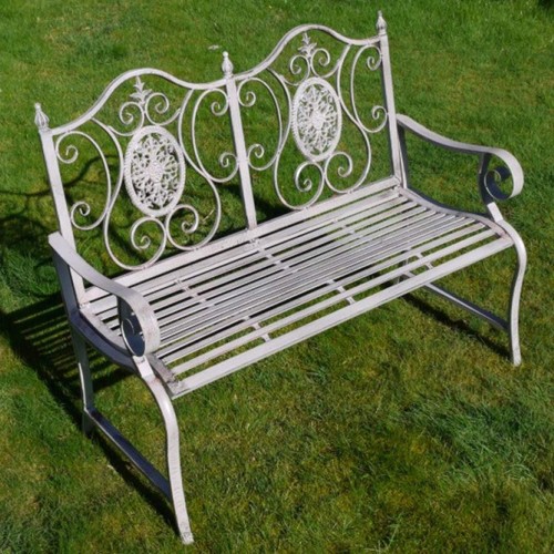 Antique cast iron cream ornate - cast,