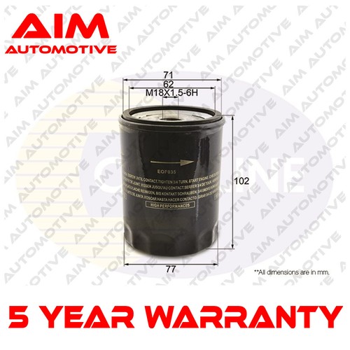 Oil filter aim fits - oil, vauxhall