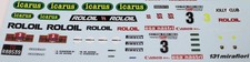 Decals fustellate per Fiat 131 Abarth, Vudafieri, Rallye Elba 1980 1/24