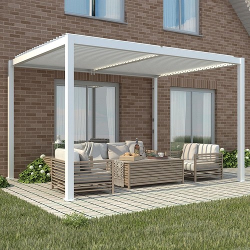 White veranda pergola - veranda,