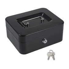 Cash Box With Detachable Tray 2 Keys Included Money Saving Box Coin Storage
