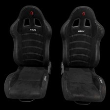 Mini R53 Cooper S 1.6 Reclining Suede Indy Bucket Seats Package, w. Direct Fi...