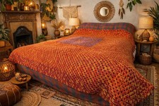 Vintage large orange Crochet