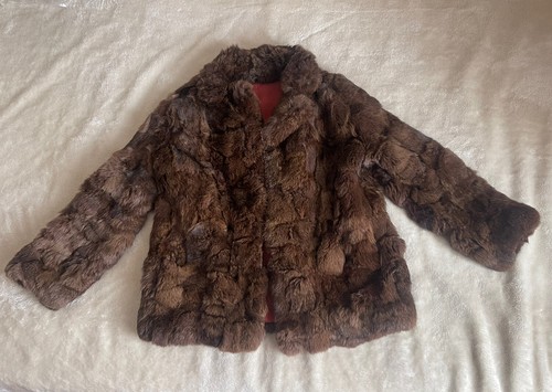 Vintage fur coat brown size - coat,