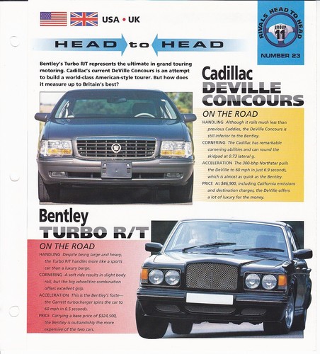 Cadillac deville bentley - vs.,