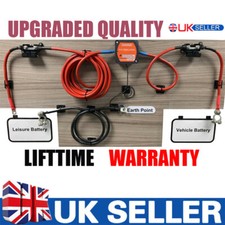 Split Charge Relay Kit Starter Battery Charger to Leisure Battery For Camper Van