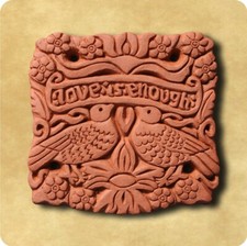 William Morris Love is Enough Decorative Terracotta Wall Tile - Made in England
