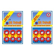 Cap Gun Shots Refills | 96 Shot 8-Ring Caps for Toy Revolver Guns Kids Play