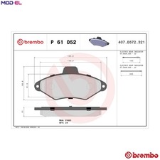BRAKE PAD SET DISC BRAKE P 61