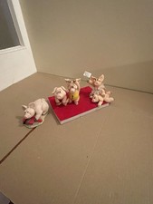 VINTAGE SET OF 3 PIGGIN HAND MADE FIGURES ALL NICE PIECES IDEAL XMAS PRECENTS