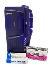 Sanyo TRC-515M MicroCassette Talk Book Voice Recorder Dictaphone Special Ed Blue