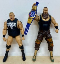 WWE - Brock Lesnar vs Braun Strowman wrestling figures - Mattel Elite -