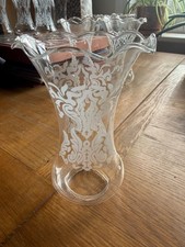 Etched Glass Hurricane Light