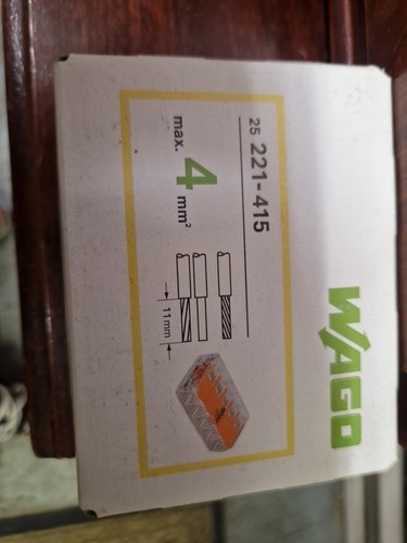 Wago 221 415 way connectors - 221-415, 5-way