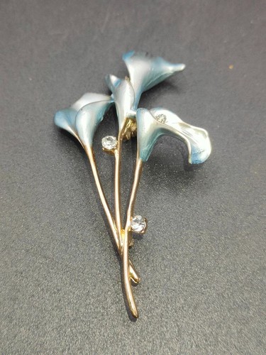 Orchid flower brooch pin - brooch, pearl