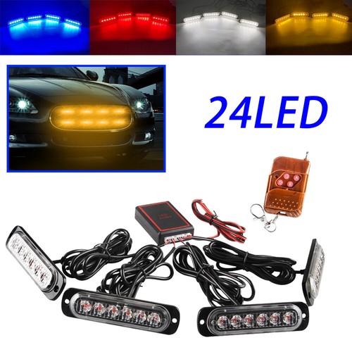 24led car red blue - car, police