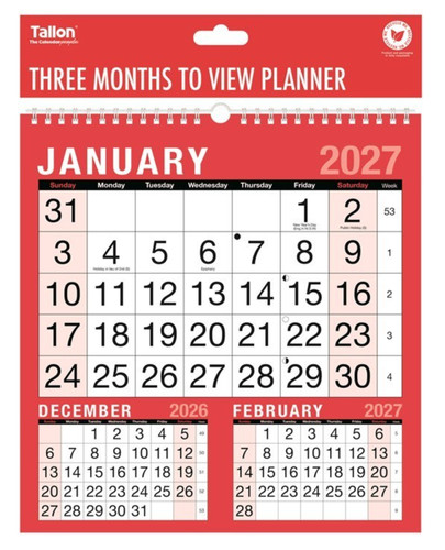 2027 calendar month - 3,