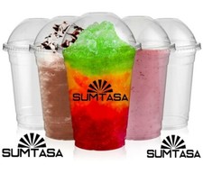 🔥 Clear Slush Puppie Smoothies Milkshake Cups Disposable Reusable Cup