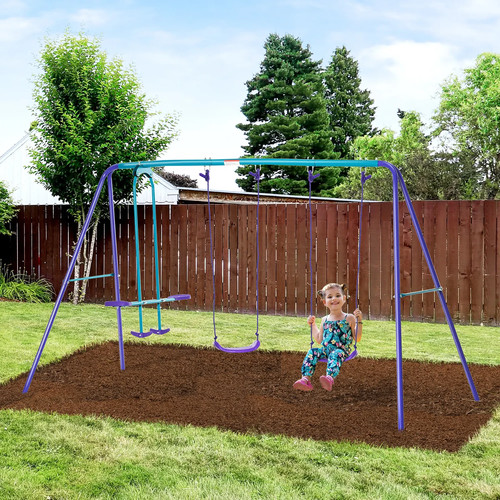 Kids swing set seesaw 2seat - kids,