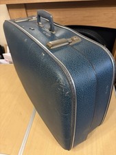 Vintage Large Blue Suitcase By DEBROYAL Luggage Stage Prop Storage