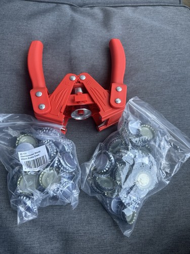 Bottle capper and - bottle, caps