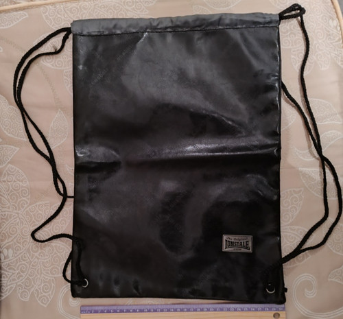 Lonsdale black faux leather