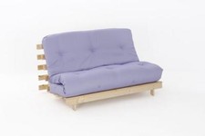DOUBLE 4FT6 FUTON WOOD FRAME + PREMIUM LUXURY MATTRESS in a choice of 5 COLOURS