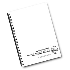 HUSQVARNA RIDE ON MOWER - RIDER 11 13 16 - OPERATOR MANUAL REPRINTED