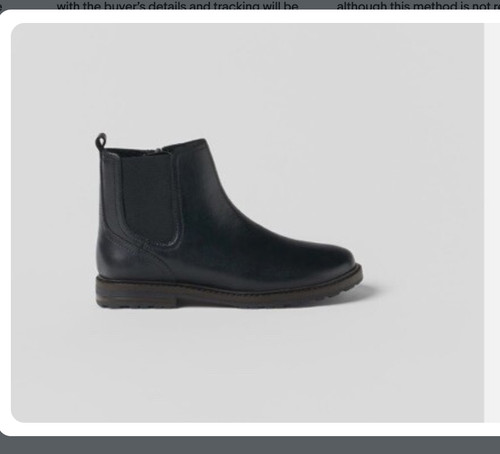 Zara girls black - black, leather