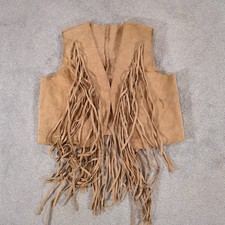 Vintage Suede Fringe Waistcoat