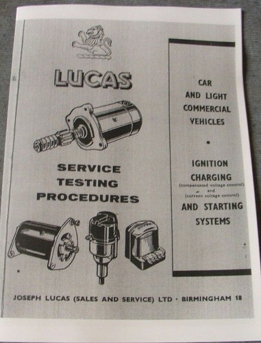 Lucas starter ignition - starter,