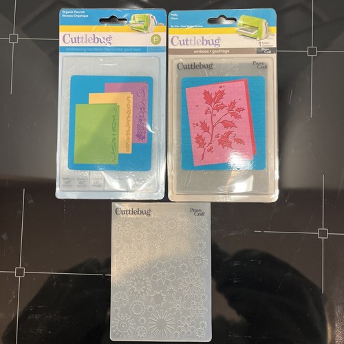 Cuttlebug embossing - x3,